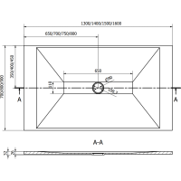 Sprchová SMC vanička MEXEN TORO 70x150 cm - čierna, 43707015