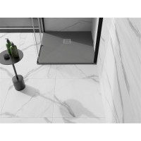 Sprchová vanička MEXEN STONE+ 100x100 cm - betónová šedá - minerálny kompozit, 44611010