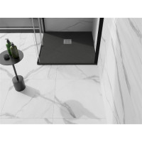 Sprchová vanička MEXEN STONE+ 100x100 cm - tmavo šedá - minerálny kompozit, 44711010