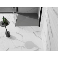 Sprchová vanička MEXEN STONE+ 100x100 cm - betónová šedá - minerálny kompozit, 44611010