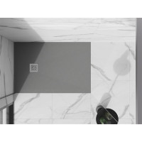 Sprchová vanička MEXEN STONE+ 80x90 cm - betónová šedá - minerálny kompozit, 44618090