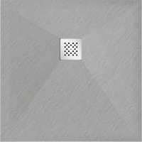 Sprchová vanička MEXEN STONE+ 100x100 cm - betónová šedá - minerálny kompozit, 44611010
