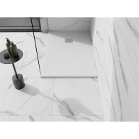 Sprchová vanička MEXEN STONE+ 70x90 cm - biela - minerálny kompozit, 44107090