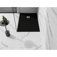 Sprchová vanička MEXEN STONE+ 70x100 cm - čierna - minerálny kompozit, 44707010