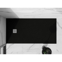 Sprchová vanička MEXEN STONE+ 90x200 cm - čierna - minerálny kompozit, 44709020