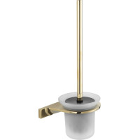 Závesná WC kefa MEXEN RINO - kov/sklo - zlatá, 7027050-50