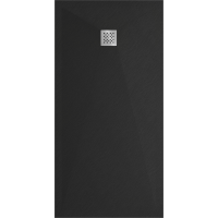 Sprchová vanička MEXEN STONE+ 100x180 cm - čierna - minerálny kompozit, 44701018