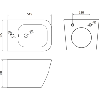 Závesný bidet MEXEN MADOX - biely, 35155100