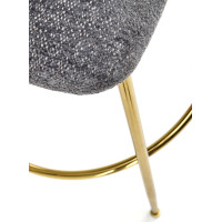 Barová stolička RILEY - šedá/zlatá