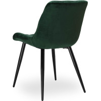 Jedálenská stolička ELIOT VELVET - tmavo zelená
