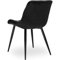 Jedálenská stolička ELIOT VELVET - čierna