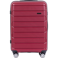 Moderný cestovný kufor BULK - vel. M - vínovo červený - TSA zámok