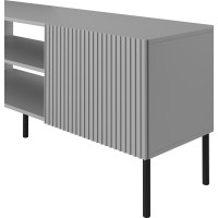 Televízny stolík ASENSIO 180 cm - svetlo šedý / čierny