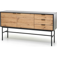 Komoda MURANO - 160x40x86 cm - dub artisan/čierna