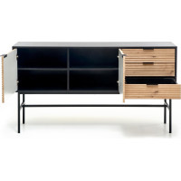 Komoda MURANO - 160x40x86 cm - dub artisan/čierna