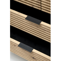 Šatníková skriňa MURANO S-1 - dub artisan/čierna