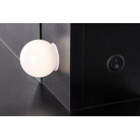 Toaletný stolík SUPERSTAR XL s LED osvetlením - čierny