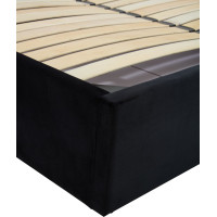 Čalúnená posteľ PALAZZO s úložným priestorom 200x160 cm - čierna / zlatá