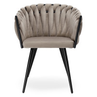 Jedálenské kresielko ASTON Velvet - toupe
