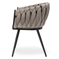 Jedálenské kresielko ASTON Velvet - toupe