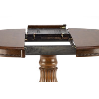 Jedálenský stôl BERNARD - 90(124)x90x75 cm - rozkladací - tmavý orech