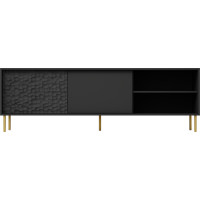 Televízny stolík BULLET 180 cm - čierny/zlatý