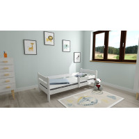 Detská posteľ z masívu borovice EDITA - 200x90 cm - biela