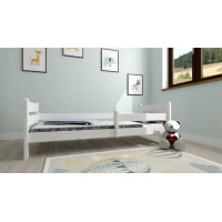 Detská posteľ z masívu borovice EDITA - 200x90 cm - biela