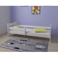 Detská posteľ z masívu borovice EDITA - 200x90 cm - biela