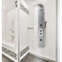 Sprchový panel STELLA 4 4v1 - s výtokom do vane - inox