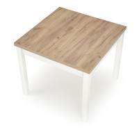 Jedálenský stôl TEO 3 - 90(125)x90x77 - rozkladací - dub craft/biely