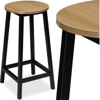 Barová stolička FLINT Modern Oak - dub/čierna