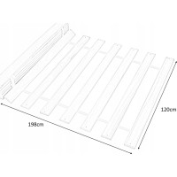 Drevený latkový rošt LIMA 200x120 cm