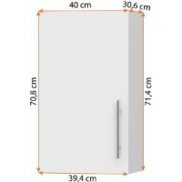 Závesná kuchynská skrinka INEZ - 40 cm - biela