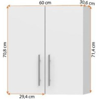 Závesná kuchynská skrinka INEZ - 60 cm - biela