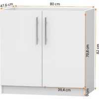 Spodná kuchynská skrinka INEZ na zabudovanie drezu - 80 cm - biela