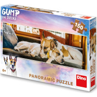 DINO Panoramatické puzzle Gump na gauči 150 dielikov