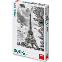DINO Puzzle Čiernobiela Eiffelova veža 500 dielikov