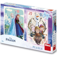 DINO Puzzle Ľadové kráľovstvo: Anna a Elsa 2x77 dielikov