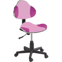 Detská otočná stolička ELSIE - tmavo ružová/ružová