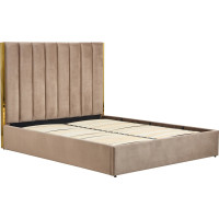 Čalúnená posteľ PALAZZO s úložným priestorom 200x160 cm - béžová/zlatá
