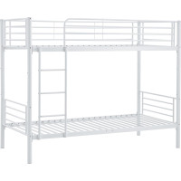 Kovová poschodová posteľ BUNKY 200x90 cm - biela