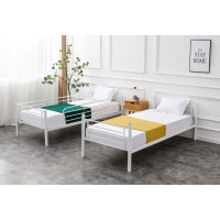 Kovová poschodová posteľ BUNKY 200x90 cm - biela