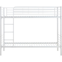 Kovová poschodová posteľ BUNKY 200x90 cm - biela