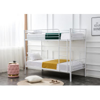 Kovová poschodová posteľ BUNKY 200x90 cm - biela