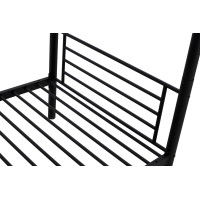 Kovová poschodová posteľ BUNKY 200x90 cm - čierna