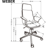 Kancelárske kreslo WEBER - orech/čierna