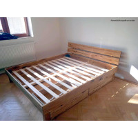 Posteľ z masívu dub ALBA 200x160 cm