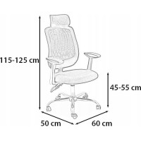 Kancelárska stolička ALORA - šedá