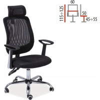 Kancelárska stolička ALORA - čierna